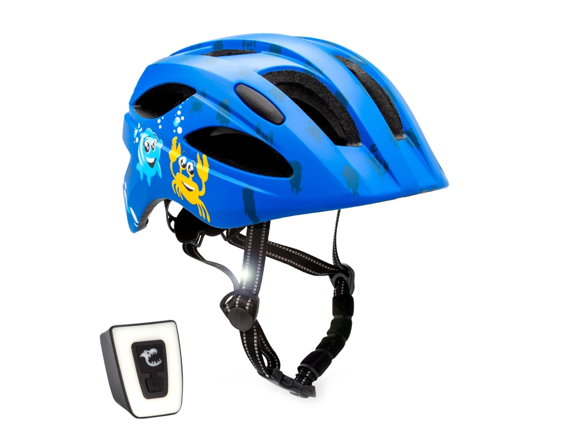 Casco de Bicicleta para Niños CRAZY SAFETY de 6 a 12 años Blue Sea Homologado EN1078