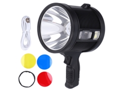 Foco Multifuncional P90 Con 6 Modos, Led, Energía Solar, Resistente Al Agua, Para Camping, Pesca Y Actividades Al Aire Libre.