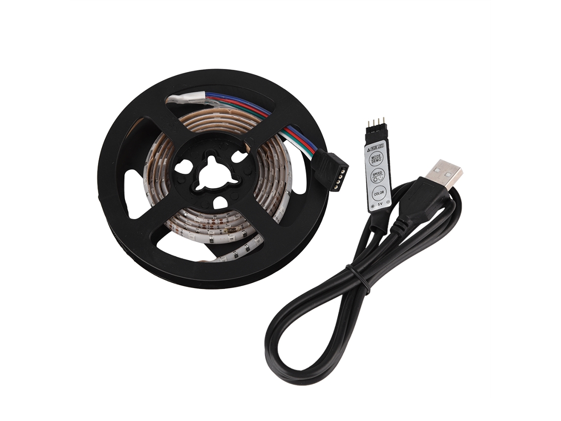 Luz De Fondo Flexible Usb Rgb Impermeable Para Pc Y Tv Luz Dourada (1m)