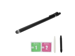 Lápiz táctil de aleación de aluminio de alta precisión para teléfonos móviles y tabletas iOS/Android, color negro y dorado.