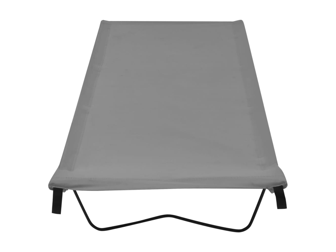 Cama De Camping Tela Oxford Y Acero Gris 180x60x19 Cm