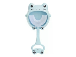 Cepillo de dientes infantil en forma de U con diseño de animales, para bebés, limpieza bucal de 360 ​​grados y mordedor de silicona. GOKOCO
