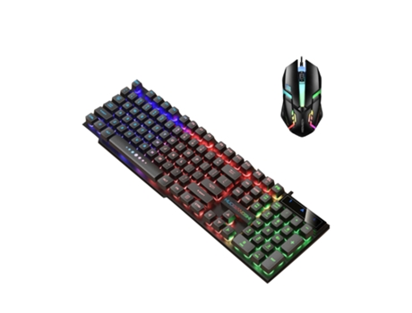 Teclado con cable Ergonómico Luminoso Antideslizante Sensación mecánica Mecanografía profesional Lámpara de respiración colorida Computadora USB Ga...