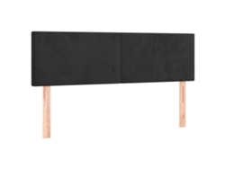 Maison Exclusive - Cabeceros 2 Unidades Terciopelo Negro 72x5x78/88 Cm