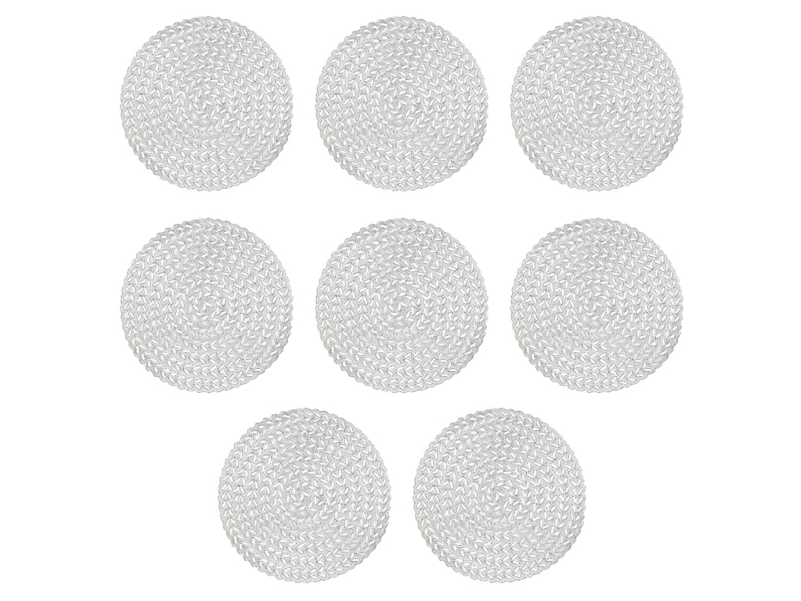 Posavasos beige absorbentes de madera para proteger la mesa, hechos a mano.