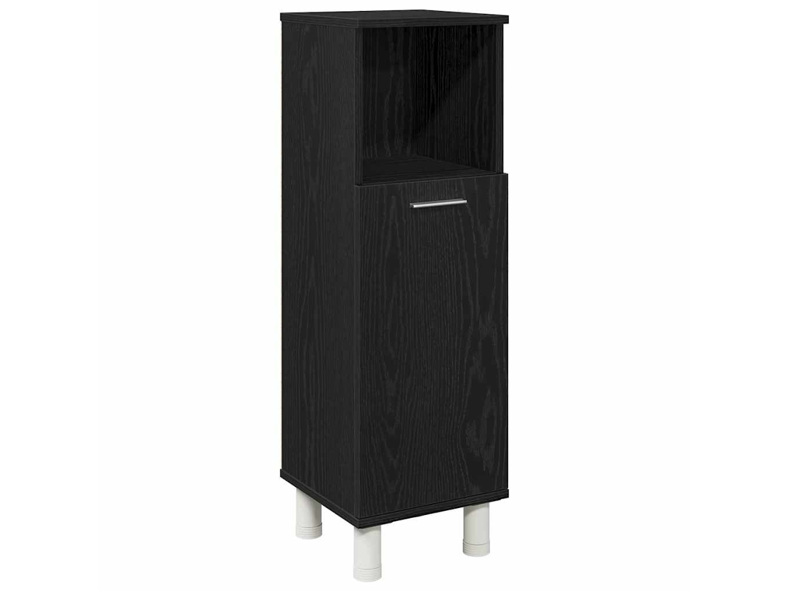 Mueble de baño MAISON EXCLUSIVE con puerta de roble negro, 30x30x95 cm
