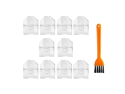 10 pçs bolsa de vácuo com pincel, sacos de pó para xiaomi roidmi eve plus