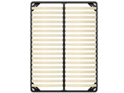 Sommier 140x190 Cm, 2x18 Listones, Lit Avec Sommier À Listones, Sans Patas