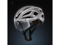 Casco Reflectante Para Conducción Nocturna (negro Starlight) Con Lente Magnética, Ligero Y Transpirable, Para Bicicletas De Montaña Y Carretera (unisex).