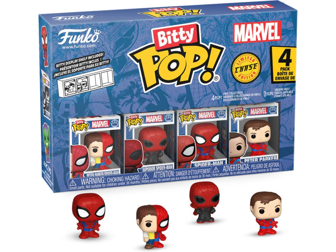 Figura FUNKO Bitty Pop! Spider-Man - Parker Split 4 Pack (2.5 cm - Posible Chase)