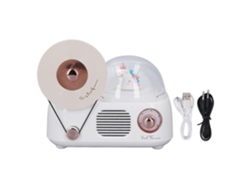 Altavoz Bluetooth retro con sonido estéreo ligero de alta fidelidad, altavoz tocadiscos con luz para Sl Chennnls