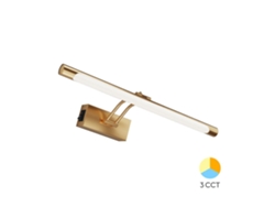 Aplique de pared LED 3 en 1 Braytron dorado de 8 W para espejo o marco