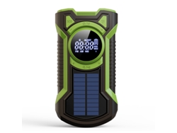 Radio meteorológica solar portátil de emergencia Viewleaf con 5000 mAh, manivela, Bluetooth, alarma SOS 5.3, ideal para supervivencia al aire libre.