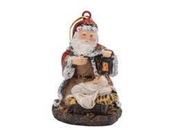 Adorno navideño casero: Estatua antigua de farol para árbol de Navidad