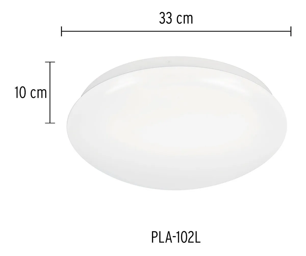 Luminária De Teto Led De Superfície Volteck 47376 18w 1400lm Com Estrutura Brancavayotoy