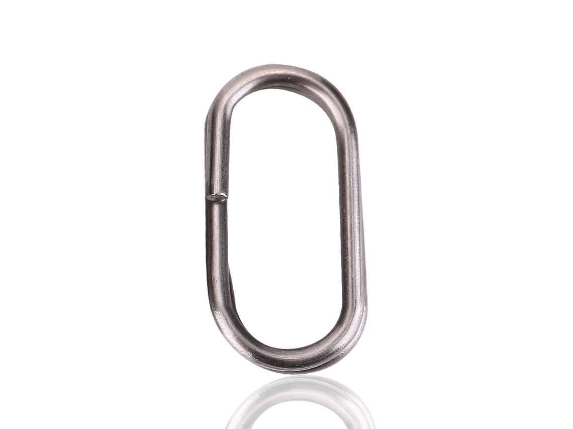 100 Anillos Conectores Ovalados De Acero Inoxidable Para Aparejos De Pesca (10x19 Mm)