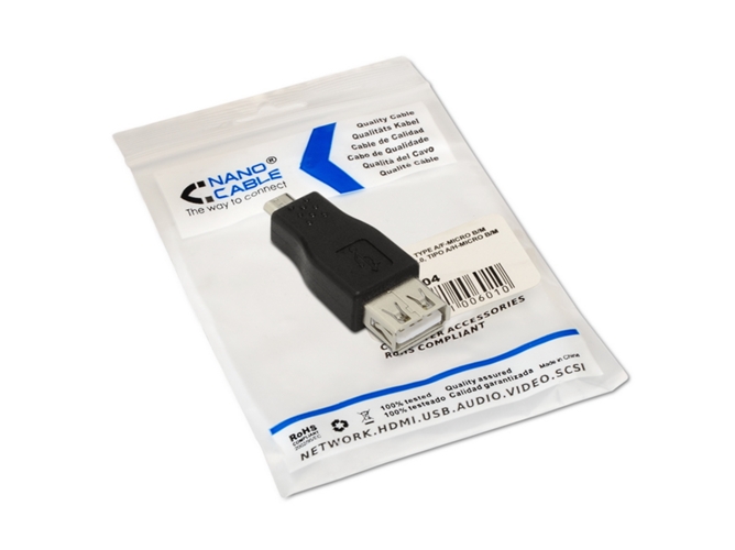 Cable Adaptador Nano 10.02.0004 Micro B USB A | Worten.es