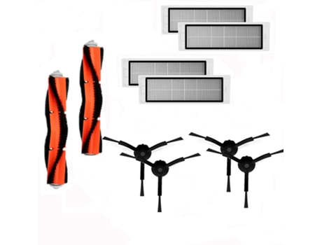2 piezas de cepillo principal 4 piezas de filtro Hepa4 piezas de cepillo lateral posterior para Xiaomi Mi Vacuum 1 Roborock S50 S51 S55 E35 pieza d...