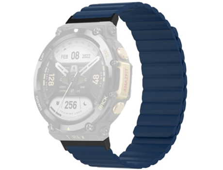 Correa de Silicona ajustable bicolor magnética para Huami Amazfit T-Rex 2 - azul