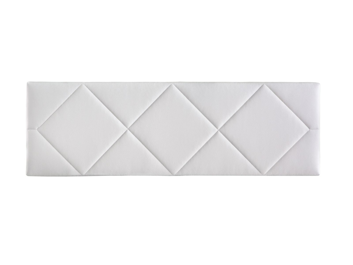 Cabecero Tapizado SPYGA para Cama 150 Polipiel Blanco ( 160 x 50 x 7 cm)