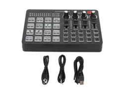 Tarjeta De Sonido En Vivo (interfaz Estéreo De 3.5mm De Dos Canales) Kit De Mezclador De Sonido Para Podcast Y Streaming