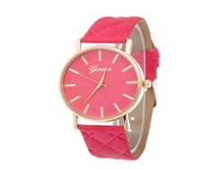 Reloj De Pareja De Aleación Con Correa De Pu Dial Redondo Analógico Cuarzo (marrón)
