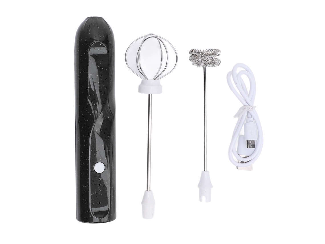 Espumador De Leche Portátil Recargable Con 2 Accesorios: Batidor Eléctrico Para Café Y Huevos.
