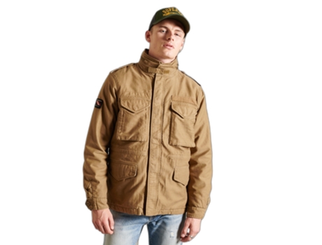 Abrigo SUPERDRY Algodón Hombre (S - Marrón)