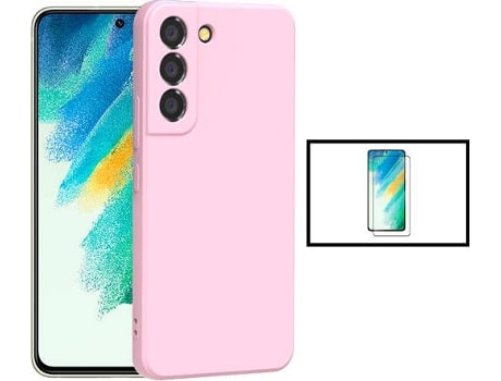 Kit Carcasa + Protector de Pantalla GorilaGlass Samsung Galaxy S22+ Plus 5G G4M Rosa