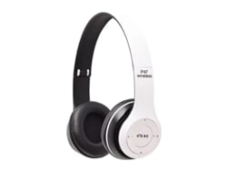 (p47 Blanco) Auriculares Inalámbricos Con Orejas De Gato, Plegables, Con Flash Led, Auriculares Bluetooth