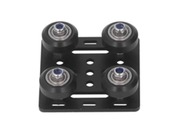 Polea De Perfil De Aluminio Para Impresora 3d Con 4 Poleas Y Placa De Soporte Trasera