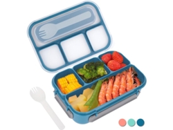 Fiambrera Bento Para Adultos, Fiambrera A Prueba De Fugas Para Niños, Apta Para Lavavajillas Y Congelador, Libre De Bpa, Azul.