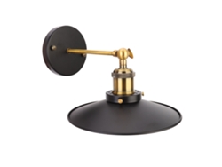Aplique De Pared Hierro Estilo Retro Con Casquillo E27/e26 Para Cafetería, Bar O Pasillo.