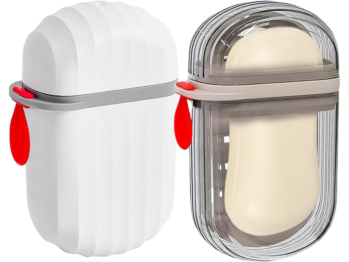 2 Jaboneras De Viaje - Impermeables - Con Tapa - Recipiente Resistente Para Champú - Baño/exterior