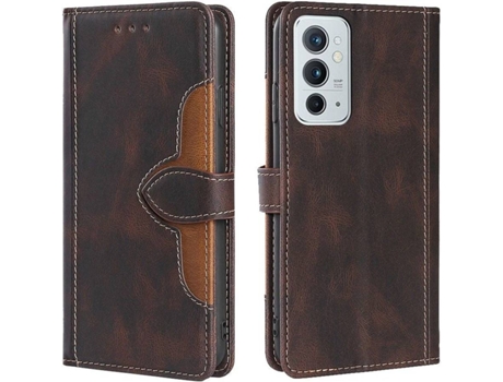 Carcasa OnePlus 9RT 5G HFS-HOUSE Cartera Marrón