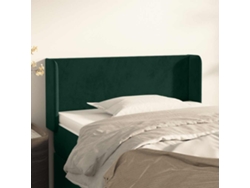 Cabecero De Cama | Panel De Cabecero De Terciopelo Verde Oscuro 103x16x78/88 Cm
