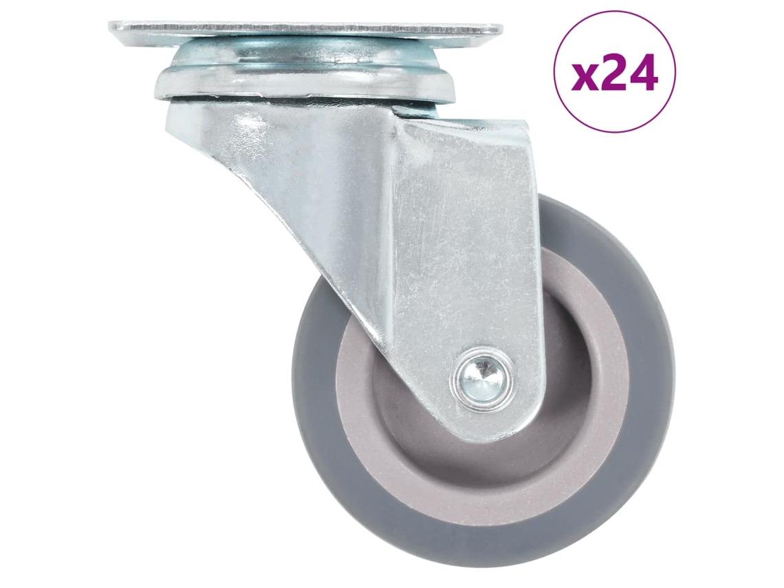 vidaXL Ruedas giratorias 24 unidades 50 mm