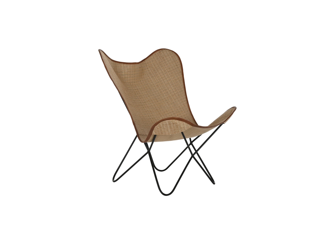 Silla metálica con tapizado de ratán (74x78x92cm) ALEXANDRA HOUSE LIVING