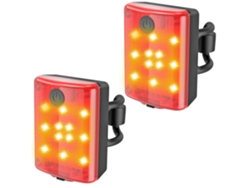 2 Luzes Traseras Bicicleta 4modos Usb Recargable Negro