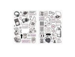 2 pegatinas autoadhesivas para scrapbooking, diseño de dibujos de dibujos animados, manualidades, regalos, botellas de agua, gadgets y más.