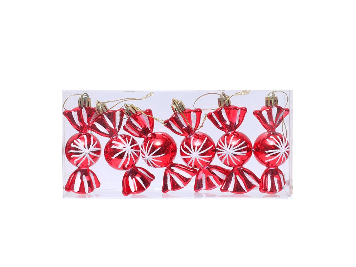 Adornos navideños, colgantes pequeños, regalos navideños, 16 caramelos Yunzii (paquete de 6)