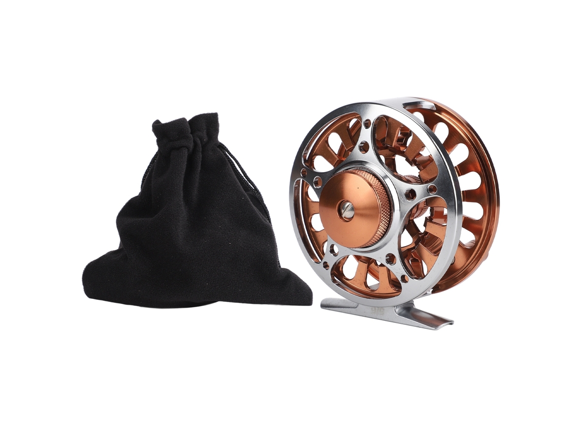 Molinete De Pesca Con Mosca 5/6 Double Color Cnc Aluminio 3 Rodamientos Para Exterior