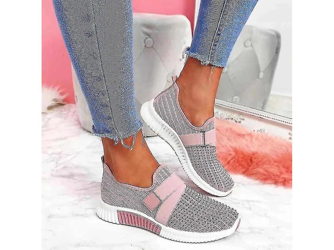 Zapatillas Sin Cordones Para Mujer Con Suela De Plataforma Ortopédica, Cómodas Para Caminar, Zapatillas De Moda Para Mujer.