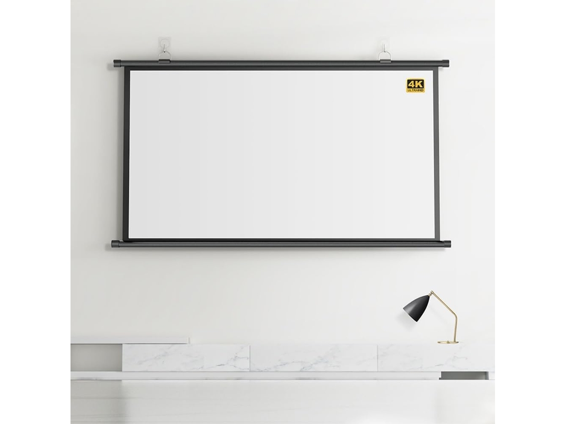 Pantalla De Proyección Manual Desplegable 4k (40", 50", 60", 72") Para Cine En Casa Interior Y Exterior (30
