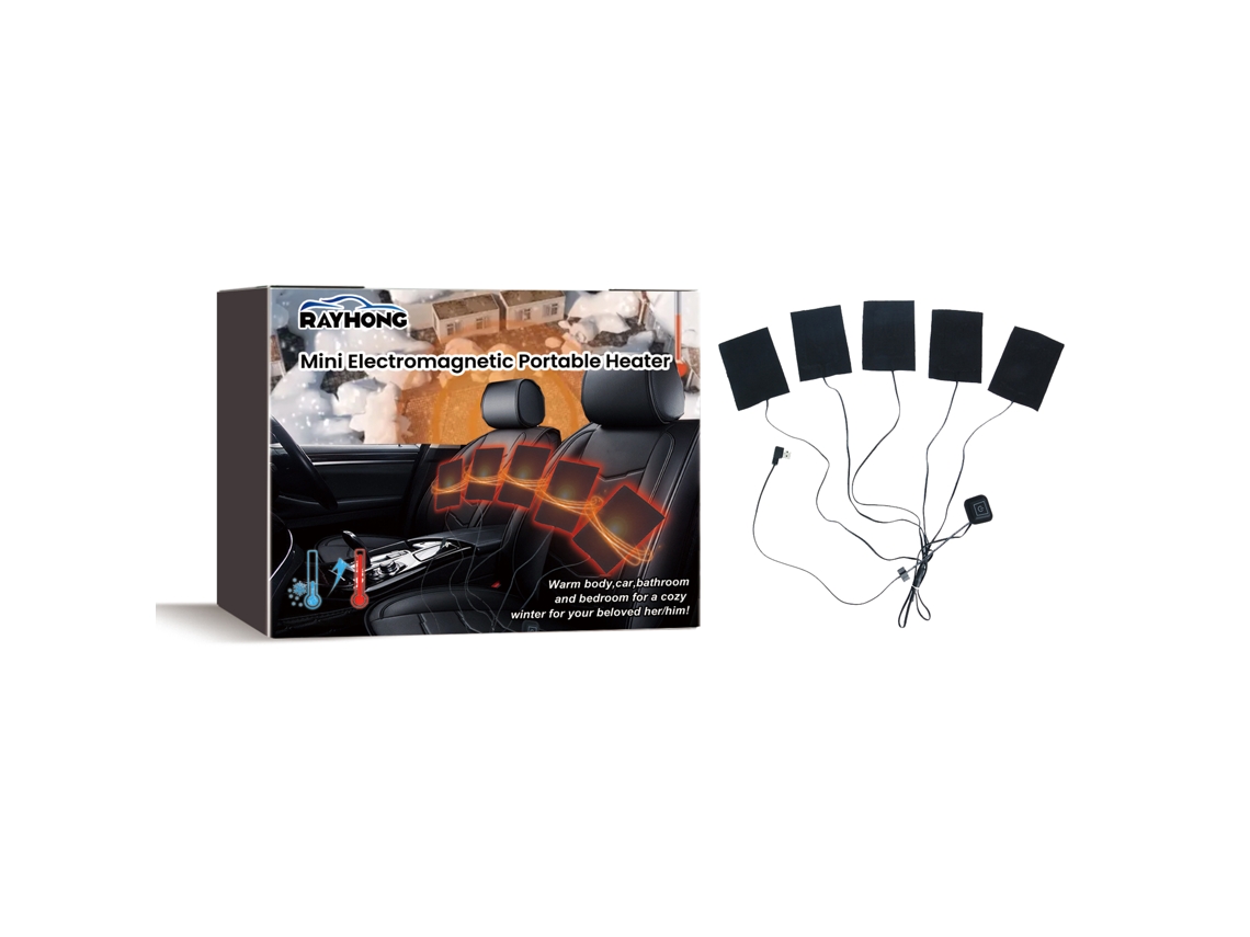 Calefactor eléctrico portátil con control de temperatura.