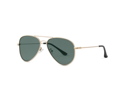 Gafas de sol de aviador con forma cóncava, protección UV400, verde transparente, 57 mm, Chrui