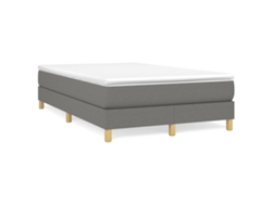 Maison Exclusive - Cama Box Spring Con Colchón Tela Gris Oscuro 120x200 Cm
