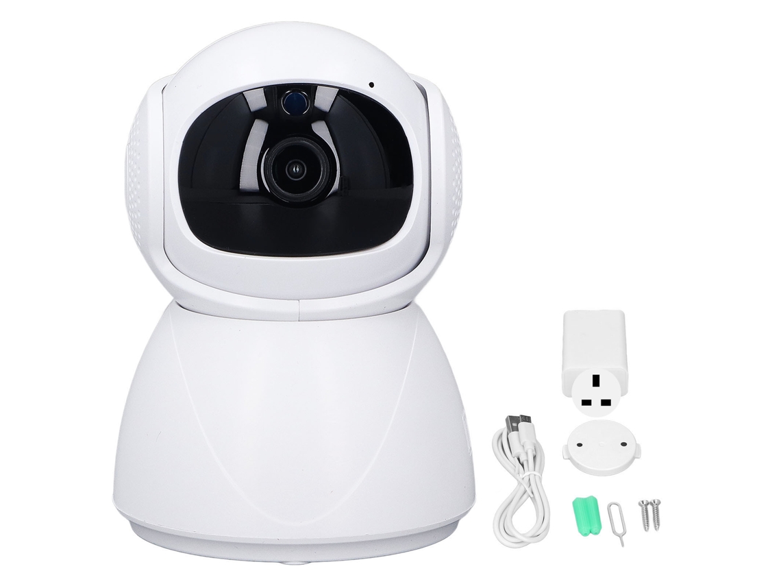 Cámara De Seguridad Interior Wifi Abs Con Detección De Movimiento Para Hogar Tienda Oficina 100‑240v Plug Uk