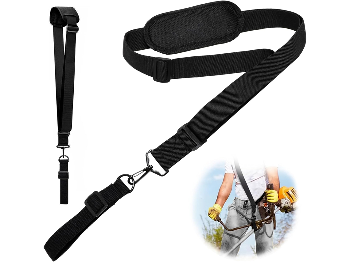 Correia Universal Para Cortador De Gramaalças De Ombro Ajustáveis Em Nylon Respirável Preto, Adequadas Para A Maioria Dos Modelos
