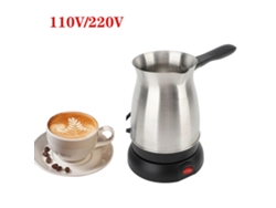 Cafetera turca de acero inoxidable de 110 V con calentamiento automático (color acero inoxidable)